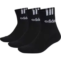 Adidas Chaussettes de sport '3-Stripes Linear' noir / blanc