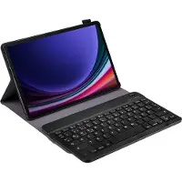 Cazy Housse pour Tablette avec Clavier compatible avec Samsung Galaxy Tab S9 / S9 FE / S10 FE / S10 Lite - Étui Clavier Bluetooth QWERTZ - Noir