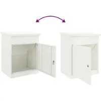 vidaXL Boîte de dépôt de colis Blanc 44 x 35 x 59 cm Acier