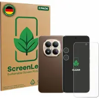 ScreenLeaf Film de protection d'écran, Protection d'écran Écologique, Clear, Anti-Rayures (2 pcs, Xiaomi Redmi 15 5G), Téléphone portable : film de protection, Transparent