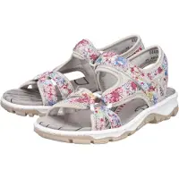 Rieker Sandales de randonnée beige / gris clair / rose / blanc