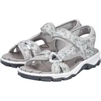 Rieker Damen Trekking Sandalen Grau/Mehrfarbig