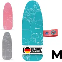 Silva Housse de planche à repasser pour centrale vapeur | 100% coton et feutre de 5 mm d'épaisseur | Housse de table à repasser pour un repassage rapide et facile | M , turquoise