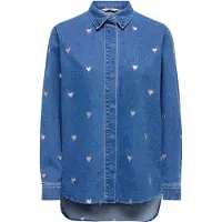 ONLY Chemisier 'ONLVERA' bleu denim / rose ancienne
