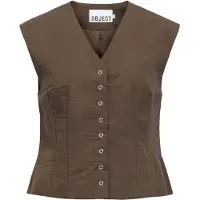 Object Molly Waistcoat Marron 40 Femme