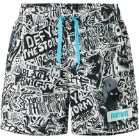 Name it Shorts de bain 'NKMMARKI FORTNITE' noir / blanc