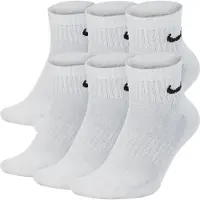 Nike Everyday + Cushioned Ankle 6 Pack Unisexe - Chaussettes, Blanc - Taille 38 - 42 - Coton