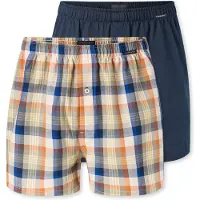 Schiesser Boxers ' Multipack ' bleu foncé / gris / orange / blanc cassé