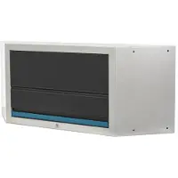 HBM Armoire murale Deluxe Corner avec ressorts à gaz pour équipement d'atelier noir bleu