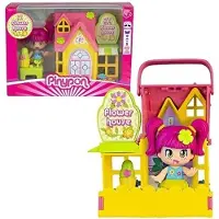 Famosa Pinypon - Petite maison fleurie, maison de poupée jaune et rose avec accessoires, à partir de 3 ans, (PNY26100)