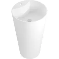 Mexen Onyx-02 lavabo sur pied en conglomérat 45 x 45 cm, blanc mat - 26544500
