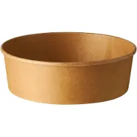 Papstar Saladier jetable Pure , 500 ml, Ø 150 x H 46 mm, compostables, en carton, brun, 50 pièces