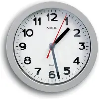 MAUL Horloge murale MAULstep Ø 20 x 4.4 cm plastique 1 x AA (1.5 V) argenté