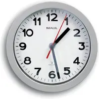 MAUL Horloge murale MAULstep Ø 20 x 4.4 cm radiocommandée plastique 1 x AA (1.5 V) argenté