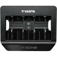 Varta LCD Universal Charger+ - Chargeur de piles 4 heures - (pour 4xAA/4xAAA, 4xD, 4xC, 1x9V) + adaptateur secteur AC (USB)