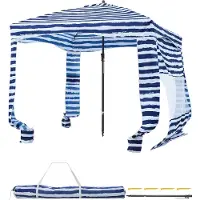 Vevor Tonnelle de Plage 1,83x1,83 m