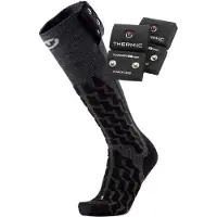 Therm-ic Heat Fusion Uni Heated Ski Socks + S-pack 1200 Batteries Heated Socks Bleu EU 45-47