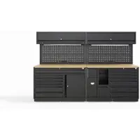 HBM système d'atelier modulaire 10 pièces, noir