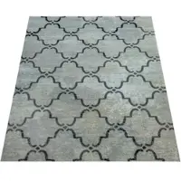 Paco Home Tapis d'intérieur et d'extérieur Tapis de terrasse au design vintage moderne Gris Dimensions 120 x 170 cm