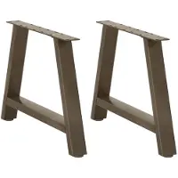 vidaXL Pieds de table basse en forme de A, lot de 2, 60 x (42-43) cm, acier