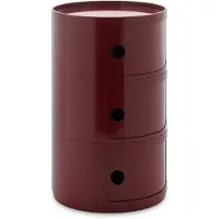 Kartell New Componibili Big 3 Elements | Burgundy