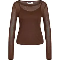 Noisy May T-shirt 'NMNusa' marron