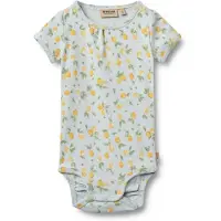 Wheat Barboteuse / body 'Linette' bleu pastel / citron / safran / jade