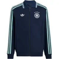 Adidas Veste de sport 'Germany Away Anthem Jacket' turquoise / bleu nuit / blanc