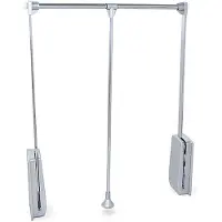 Emuca Closet Hang 830-1150 Mm Folding Hanger Argenté