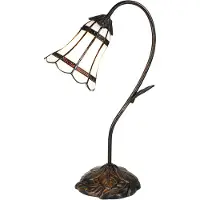 Clayre & Eef Lampe de table Tiffany 48 cm Marron Blanc Polyrésine