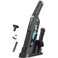 Olvy Aspirateur à main à batterie - Écran LCD - Double filtre et batterie Li-ion - Station de recharge incluse - Aspirateur à main 22 000 Pa, aspirateur de voiture puissant, aspirateur sans fil
