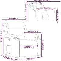 vidaXL Fauteuil relax noir similicuir
