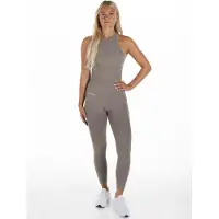 Divina Pantalon de sport 'Sleek' cappuccino / blanc