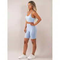 Divina Soutien-gorge de sport 'Four' bleu clair / blanc