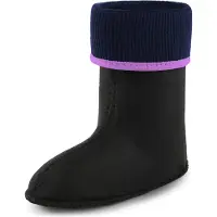 Ladeheid - Chaussettes chaudes pour bottes en caoutchouc, pour filles et garçons, à porter à l'intérieur des bottes KL058 (violet, taille 24 EU)