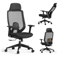Sense7 Krzesło biurowe SENSE7 Nakai Czarne (44.80 - 54.60 cm)