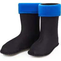 Ladeheid Chaussettes chaudes pour bottes en caoutchouc pour filles et garçons, chaussons intérieurs pour les modèles LA-KL-EVA-Kids, KL050 et KL045 (bleu, taille 32 EU)