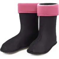 Ladeheid - Chaussettes chaudes pour bottes en caoutchouc pour filles et garçons - Chaussettes intérieures pour les modèles LA-KL-EVA-Kids, KL050 et KL045 (rose clair, taille 34 EU)
