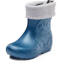 Ladeheid Bottes en caoutchouc ultra-légères pour enfants Thermo avec doublure LA-CA-Panda249 (Bleu métallisé-2, 30/31)