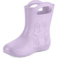 Ladeheid : Bottes en caoutchouc pour femmes, ultra-légères, imperméables (violet clair, taille 38/39), modèle LA-CA-09