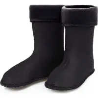 Ladeheid Chaussettes chaudes pour bottes en caoutchouc pour filles et garçons, chaussons intérieurs pour les modèles LA-KL-EVA-Kids, KL050 et KL045 (noir, taille 28 EU)