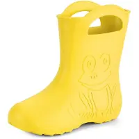 Ladeheid Femme Bottes de pluie légères en caoutchouc Eva LA-CA-09 (jaune, 36/37 UE)