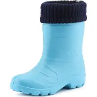 Ladeheid Bottes en caoutchouc Eva Thermo ultra-légères pour enfants (filles et garçons), doublées, LA845KIDS (Turquoise306c/Bleu marine, 25 EU)