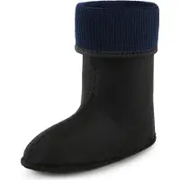 Ladeheid - Chaussettes chaudes pour bottes en caoutchouc, pour filles et garçons, à porter à l'intérieur des bottes KL058 (noir, taille 35 EU)
