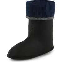 Ladeheid - Chaussettes chaudes pour bottes en caoutchouc, pour filles et garçons, à porter à l'intérieur des bottes KL058 (graphite, taille 24 EU)
