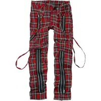 Banned Pantalon en toile Gothic de - Avengence Check - S - 4XL - pour Homme - rouge - Taille L