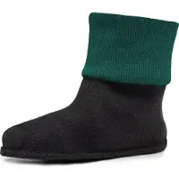 Ladeheid Enfants Bottes de Caoutchouc Chaussettes de Bottes Chaussettes Chauffantes pour Bottes de Pluie LA-CA-10 LA-CA-11(Vert Émeraude, 28/29)