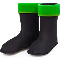 Ladeheid - Chaussettes chaudes pour bottes en caoutchouc pour filles et garçons - Chaussettes intérieures pour les modèles LA-KL-EVA-Kids, KL050 et KL045 (vert, taille 34 EU)