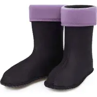 Ladeheid - Chaussettes chaudes pour bottes en caoutchouc pour filles et garçons - Chaussettes intérieures pour les modèles LA-KL-EVA-Kids, KL050 et KL045 (violet, taille 27 EU)