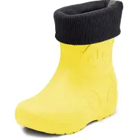 Ladeheid Bottes en caoutchouc ultra-légères pour enfants Thermo avec doublure LA-CA-Panda249 (jaune, 28/29)